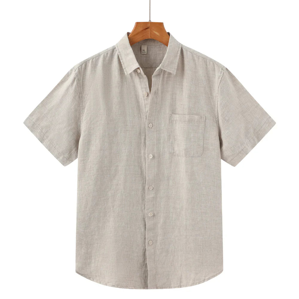 "CAPE TOWN" - LINEN SHIRT SHORTSLEEVE