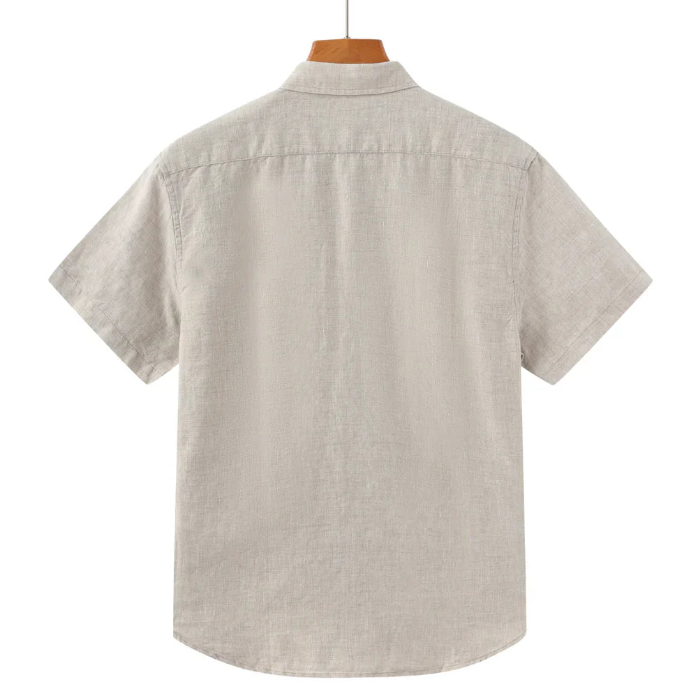 "CAPE TOWN" - LINEN SHIRT SHORTSLEEVE