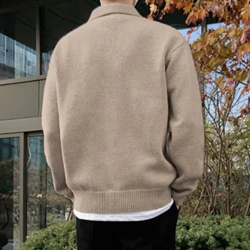 "WOOLEN" - BUTTON HALF ZIP