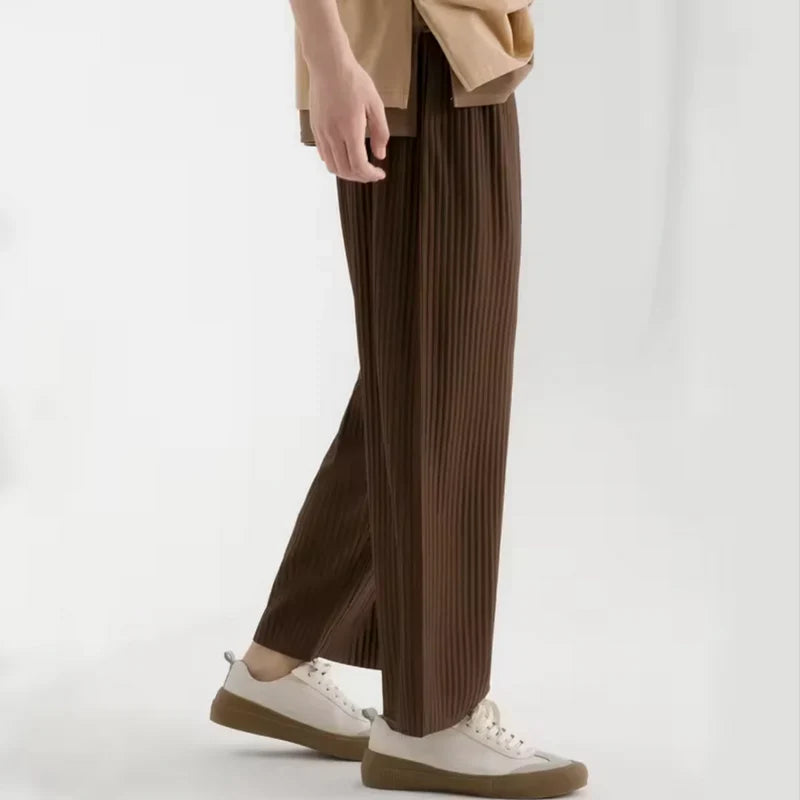 "RIBBED" - COTTON PANTALON