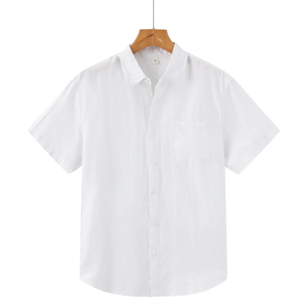 "CAPE TOWN" - LINEN SHIRT SHORTSLEEVE