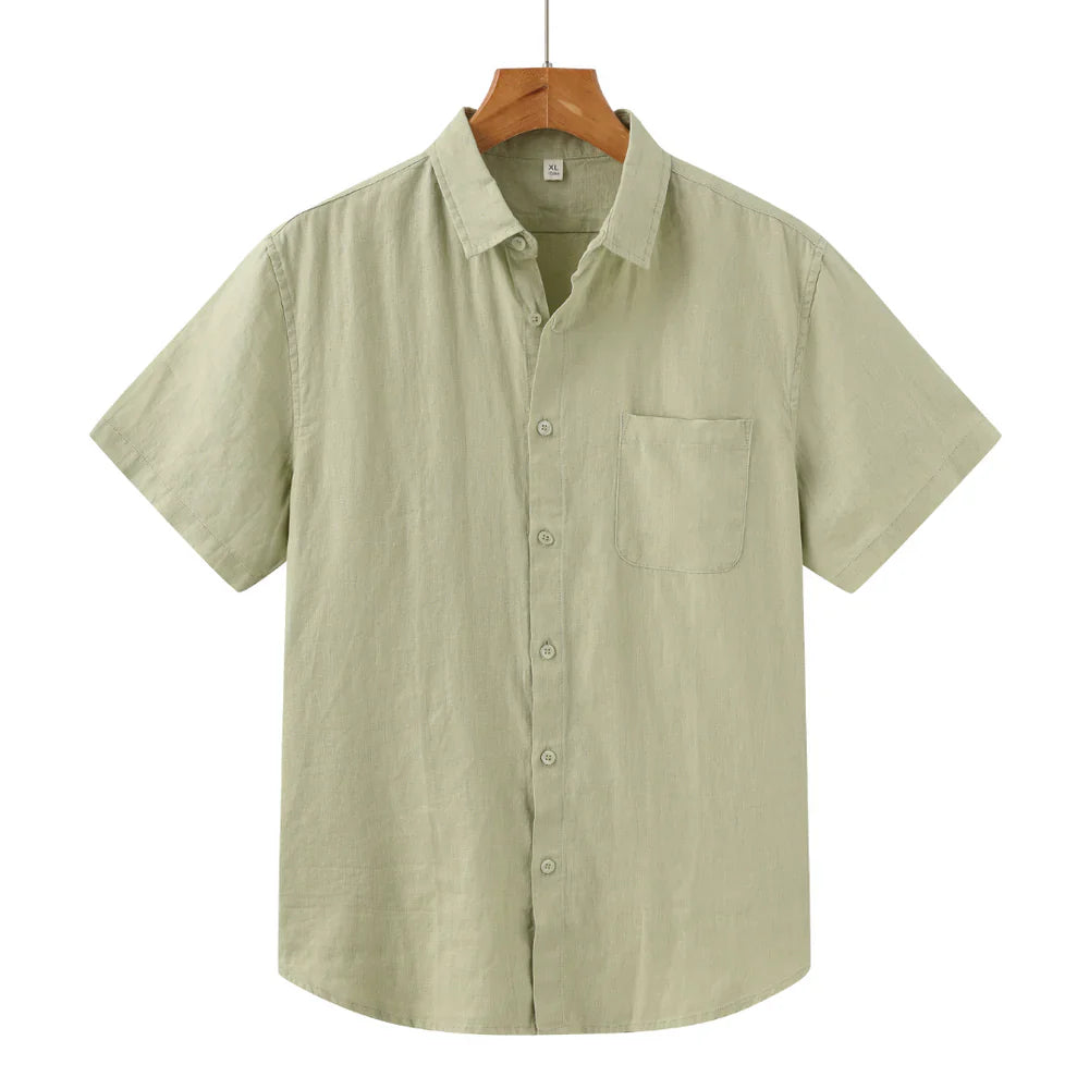 "CAPE TOWN" - LINEN SHIRT SHORTSLEEVE