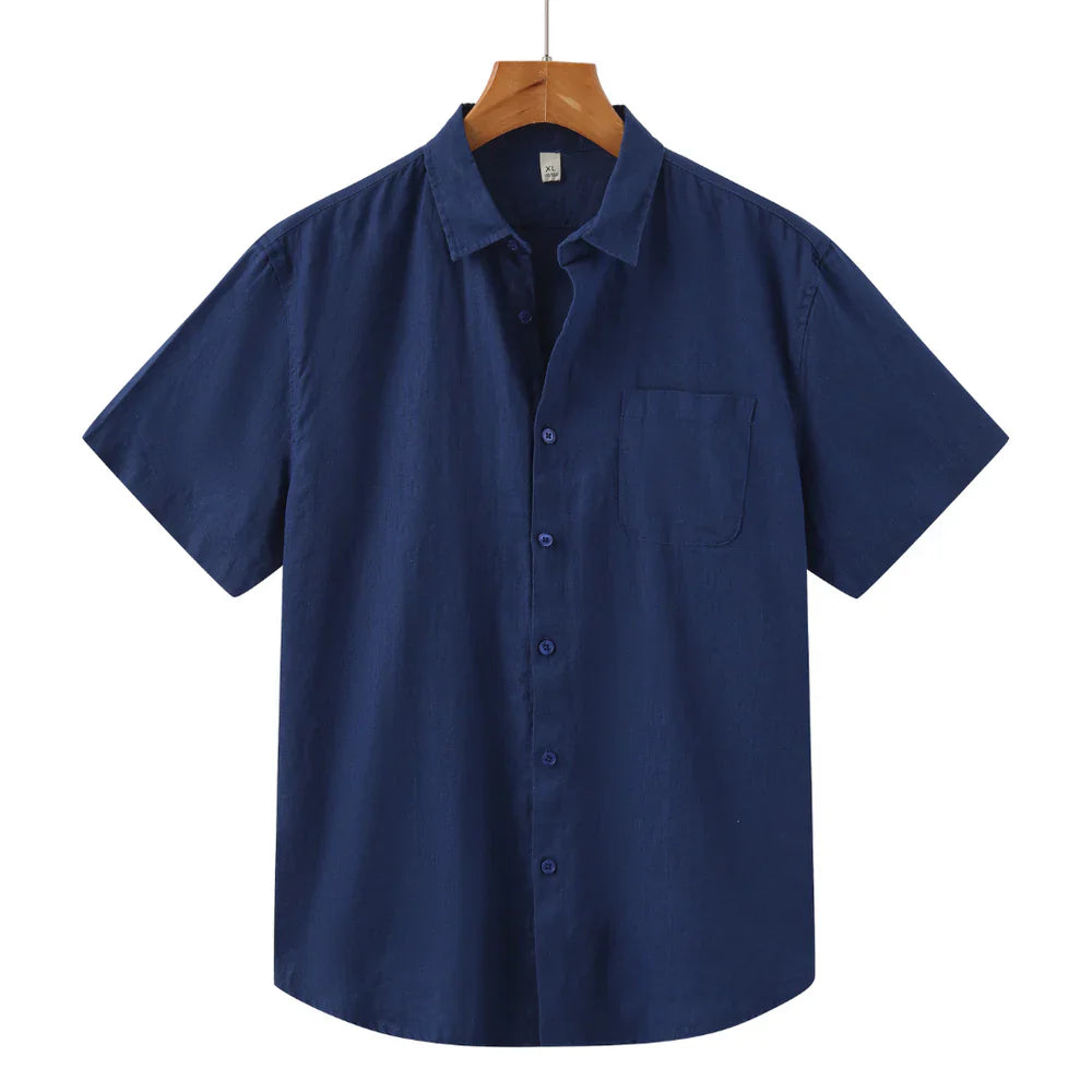 "CAPE TOWN" - LINEN SHIRT SHORTSLEEVE