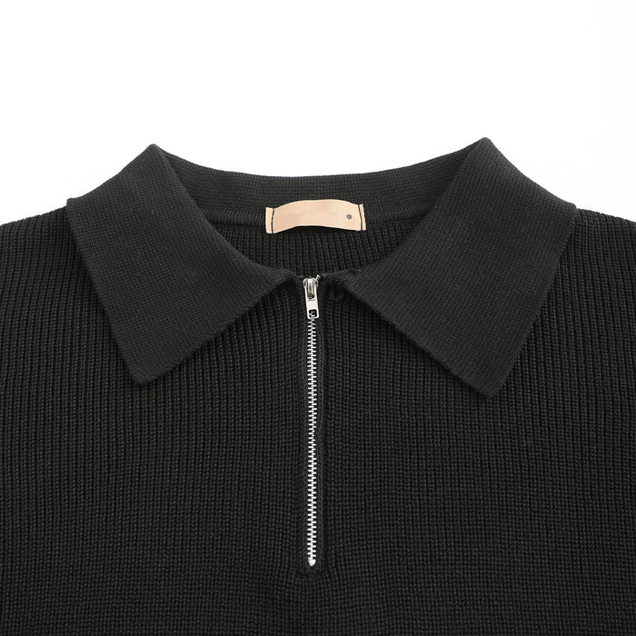 "CESARE" - HALF ZIP SWEATER