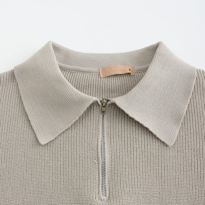 "CESARE" - HALF ZIP SWEATER