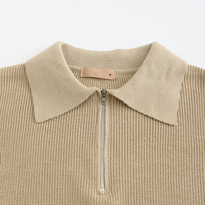 "CESARE" - HALF ZIP SWEATER